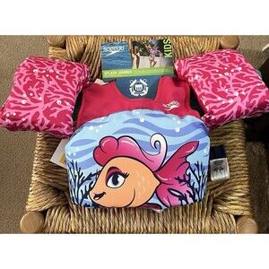 Speedo Swimwear Splash Jammer Life Jacket Vest - Berry Beta Pink